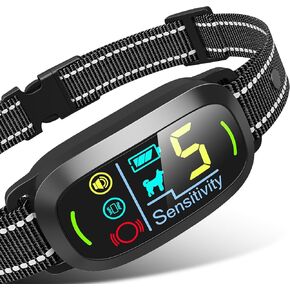 Smart AI Bark Collar for Large Medium Small Dogs, Anti Barking Device with 5 Training Modes, Exclusive Forced Bark-Stopping, Rechargeable Dog Bark Collar with 5 Sensitivity & IP67 Waterproof