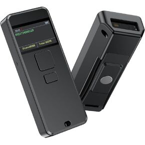Symcode Bluetooth CCD Barcode Scanner Wireless with Display Screen,2000mAh Battery Portable Mini 1D Bar Code Scanner Compatible with iPhone, iPad, Android Phone with Magnetic Suction Clip