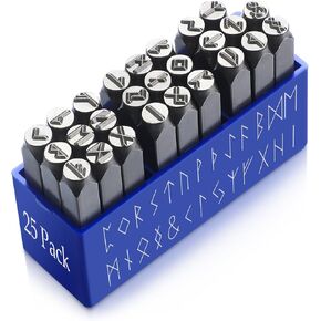 مجموعة ختم Lingvee Metal Stamp Set 6mm Steel Metal Stramting مجموعة لمجوهرات صنع لكمة لمشاريع ختم اليد من الخشب البلاستيكي ، حتى 56 ساعة