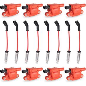 ENA Set of 8 UF413 Ignition Coil with 8mm 748UU Spark Plug Wires Compatible with Cadillac Chevrolet Chevy GMC Canyon Tahoe LaCrosse Escalade Express Savana Silverado SSR Yukon CTS 4.8L 5.3L 6.0L 6.2L