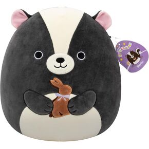 Squishmallows Original 12in Buster The Chocolate-Dipped Green Bunny Holding Chocolate Bunny – Official Jazwares Easter Plush (Medium-Sized)