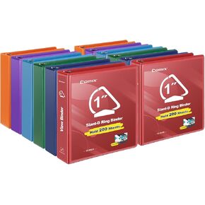 Comix Sturdy 1 بوصة المجلدات 3 حلقة مع غطاء عرض واضح ، 1 "حلقة Slant-D رابط الموثق 225 ورقة من ورق الحرف لدينا ، 6 حزمة (أخضر) in Kuwait