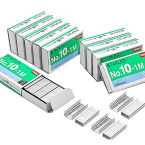 12# Staples, 10000 Pcs 0.4 Inch x 0.2 Inch Stainless Steel Staples for Desk Stapler of Office and Household (12#)