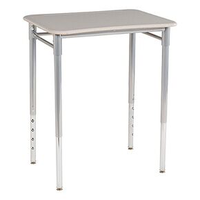 مكتب التعلم التعاوني Learniture مع حافة منحنية ، رمادية ، LNT-INM1034GS (حزمة 2)