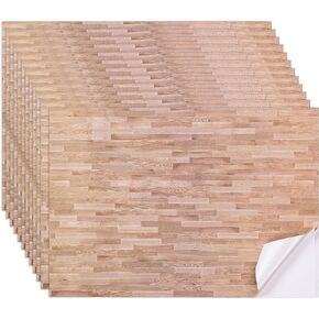 FOBSME 12 Sheets Miniature Dollhouse Wallpaper and Flooring Mini Dollhouse Floorboards Wall Paper Self-Adhesive Flooring Wall Tiles 8.27 x 11.69 Inch Mini DIY Dollhouses Accessories, 4 Styles