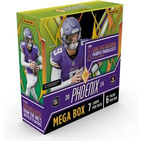 2024-25 Panini Phoenix NFL Football Mega Box – Retail Exclusive, 42 Cards, Color Blast Parallels, Rookie Cards, Official Trading Cards