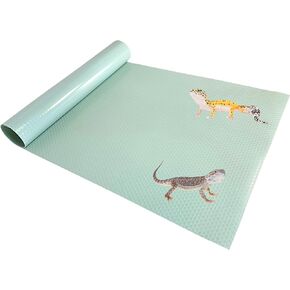 Tank Liner, 17.7" x 59", Reptile Terrarium Substrate Mat Carpet Bedding, Enclosure Liner for Bearded Dragon Leopard Gecko Lizard Tortoise Snake (Beige)