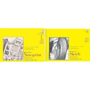 Strathmore 18x24 Newsprint Paper 50 Sheets and Sketch Pad 30 Sheets Art Supplies