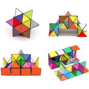 Magic Cube,2 in 1 Multicolour Cube Magic Cube Set Planet Infinity Cube Set,3D Magic Puzzle Cube,Creative Decompression Cube for Kids and Adults