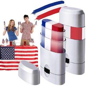 Wehhbtye 6PCS Patriotic Red White Blue Stick Face Paint,4th of July 3 Color Face Paint,Independence Day Face Painting for Sports Makeup Baseball Softball Players