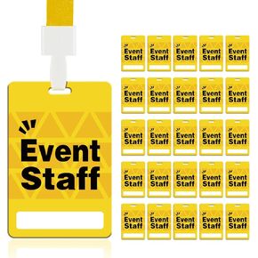 موظفو الحدث Lanyards 25pcs- شارات معرف PVC القابلة لإعادة الاستخدام والمرنة للمكتب والمدرسة والأحداث- بطاقات بلاستيكية مضادة للانحناء لضيوف المعرض بواسطة Ostenbig (Blue)
