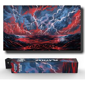 (العاصفة الحمراء/الأزرق) 14 × 24 TCG/MTG Playmat بواسطة AI Armor