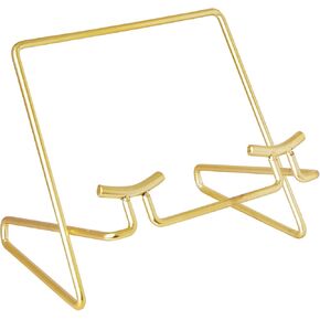 Spectrum Diversified Euro Cookbook & Tablet Tabletop Stand for Kitchen - Modern Home Décor Recipe Book Holder for Kitchen Counter, Gold