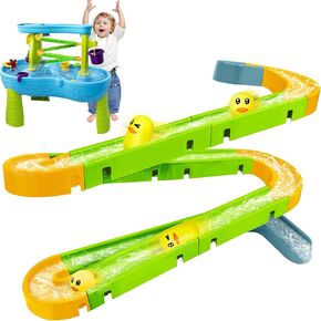لعبة Slide Duck for Water Fans ، ألعاب ملحقات Water Toys Toys That Building مع كراتين متدحرتين وكبسولات 2 ، ألعاب المياه الصيفية السريعة الصيفية للأطفال الصغار في الخارج