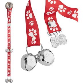 Dog Doorbell, Dog Potty Training Bells, Dog Safe USA-Made w/Perfect Sound,Dog Trainer Approved, Housetraining Made Easy & Quick, Sig Tracks Beige