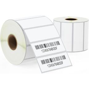 BETCKEY - 2.625" x 1" (67 mm x 25 mm) File Folder & Address Labels Compatible with Zebra & Rollo Label Printer,Premium Adhesive & Perforated [2 Rolls, 4000 Labels]