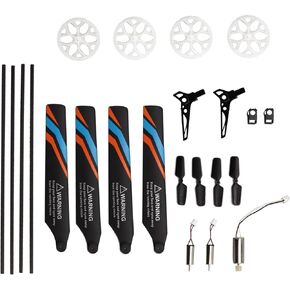 طائرة هليكوبتر قطع الاستبدال الكاملة مجموعة مع 7 ملحقات RC Rotor Blades Parts Kit لـ XK