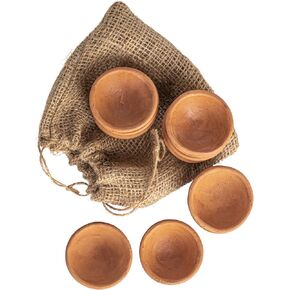 Creative Co-Op Terracotta Bowl in Jute Bag, Set of 12