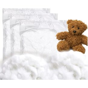 Polyester Fiberfill Stuffing for Stuffed Animals, Cotton Pillow Filling, Snow Fluff for Crafts, Bulk Cotton Fiber Batting for Decorating & Fake Clouds (0.22, Pounds)