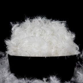 MOOX Down Feathers Pillow Stuffing Filling for DIY Projects Natural 5% Goose Down 95% Feather Blend Soft Fluffy Perfect for Pillow Cushions Bedding Pillow Couch Dog Bed Upholstery Crafts (White 1LB)