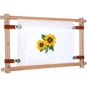 إطار التمرير الخشبي للتطريز ، إطار تمرير ، 21.5 × 12 بوصة من خشب الزان ، إطار غرزة ، وقف طيران خياطة ، إطار الخشب التطريز الإبرة ، إطار خياطة للخياطة
