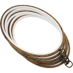 11'' Oval Embroidery Hoop for Cross Stitch,guofa 5PCS 29cm Imitated Wood Embroidery Hoops for Hanging Arts Decoration