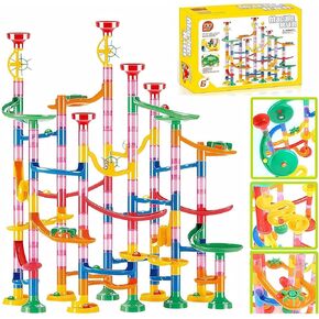 133 PCS Marble Run for Kids ، Marble Run Compact Set ، STEM Learning Toy ، ألعاب لبنات البناء ، يمتد الرخام الجذعية للأطفال 4-8.