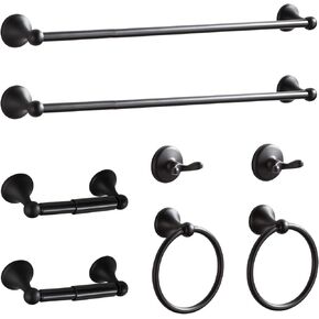 BGL Bathroom Accessory Set, Brushed Nickel Adjustable Expandable Towel Bar 4-Piece Bathroom Hardware Set Wall Mounted