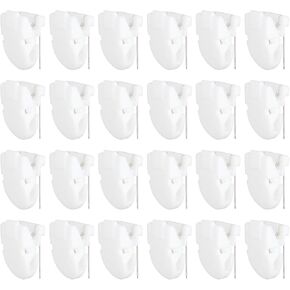 مقاطع مقصورة 24pcs ، مقاطع جدار لوحة القماش دبابيس مقصورة السنانير الملحقات لتعليق صور صور إطار Office ملاحظات المذكرات (أبيض)
