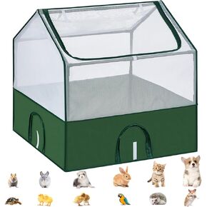 Dinmo Small Animal Playpen ، أقفاص خنزير غينيا ، Playpen Rabbit ، Puppy Play Pen للداخلية ، Pet Playpen مع أرضية مقاومة للماء للهامستر ، القنفذ ، الأرنب ، القطط ، السياج المحمول في الهواء الطلق الداخلي ، الأخضر