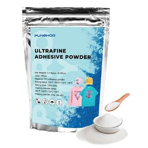 Punehod DTF Transfer Transfer Digital Transfer Digital Transfer Hot Melt Reshesive - 500g / 17.6oz مسحوق التسخين المسبق لجميع الأقمشة ، بما في ذلك الملابس الخفيفة أو الداكنة ، متوافقة مع جميع طابعات DTF و DTG