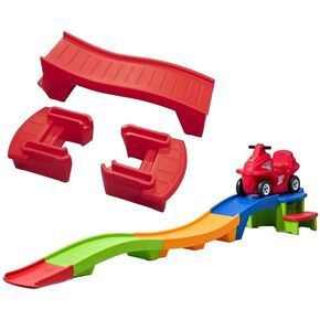 Step2 Up & Down Roller Coaster Ride & Hide مع حزمة التوسع الأبعد وأسرع | 4 أقدام إضافية من مسار السفينة