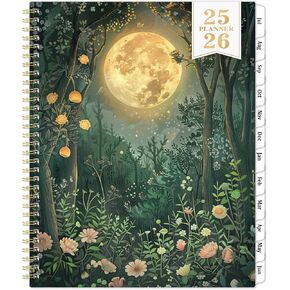 Planner 2025-2026 - Academic Planner 2025-2026, 9" x 11", JUL.2025 - JUN.2026, Weekly and Monthly Calendar with 12 Monthly Tabs, Strong Twin-wire Binding, Back Pocket