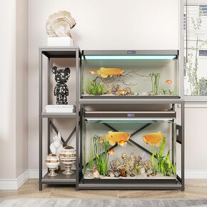 Fish Tank Stand for up to 29 Gallon Aquarium, Reptile Terrariums Tank Stand, Reptile Tank Stand with Stable Metal Frame