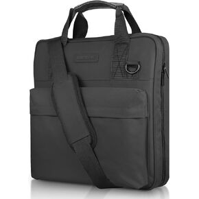 Zipper Binder 3 Ring 2 Inch with Shoulder Strap & Handle - Multi-Pocket School Binder Organizer for Middle School & Office - Holds 500 Sheets, Durable Premium Fabric - Black