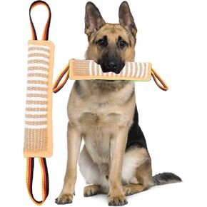 Clysoru Dog Tug Tuy Dog Tough Jute Bite Pillow معدات التدريب الدائمة للعلم يعاملون الجرو إلى ألعاب حرب تفاعلية للكلاب الكبيرة لمضغات العدوانية