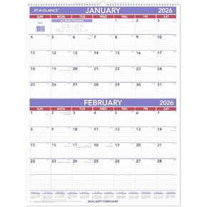 At-A-Glance 2026 التقويم الحائط ، 22 "× 29" ، مرجع كبير ، شهرين (PM92826)