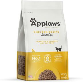 Applaws Complete Dry Cat Food, Grain-Free, Limited Ingredient Food with Added Vitamins & Minerals, Protein, Natural Cat Food, Supports Digestion, Chicken & Salmon (11 Pound Dry Cat Food)
