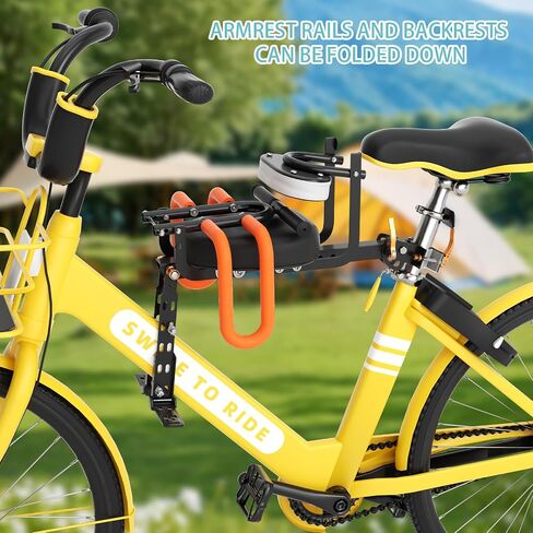 Child Bike Seat for Adult Bike,Retractable Baby Bike Seat Front Mounted for Children 2-6 Years Old in Saudi Arabia