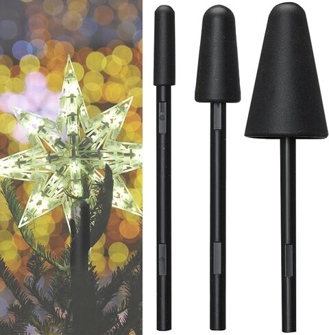 Lightweight Christmas Tree Topper Holder 3 Pack, Black Grinch Angle Star Tree Topper Stabilizer，Fits All Clip on Tree Toppers in Saudi Arabia