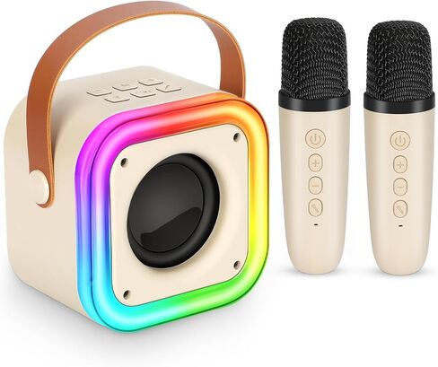 Mini Karaoke Machine for Kids ، Girl Toys Gifts ، Kids Karaoke Wireless Microphone مقابل 4،5،6،7،9،10،11،12 عامًا من الأولاد والبنات. in Kuwait