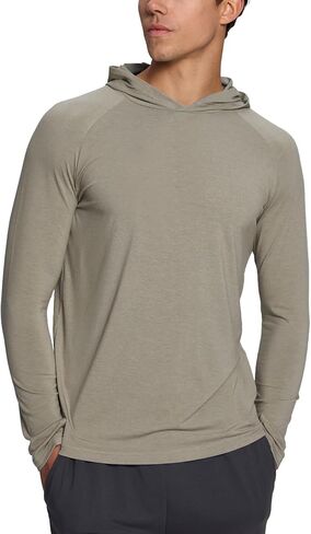 BAMBOO COOL Men's UPF 50+ Athletic Hoodies Soft Lightweight Sweatshirts Long Sleeve Pullover Sun Protection Hoodie Tops in Kuwait