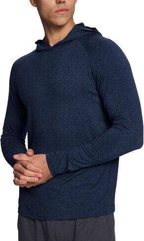 BAMBOO COOL Men's UPF 50+ Athletic Hoodies Soft Lightweight Sweatshirts Long Sleeve Pullover Sun Protection Hoodie Tops in Kuwait