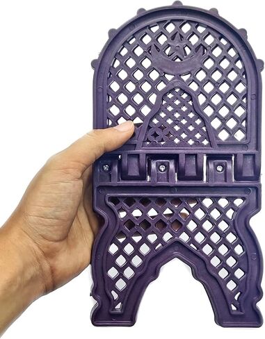 Rahel Holy Book Stand for Pooja Puja Gita Quran Churan Bible حامل. كتاب خشبي الصلاة البلاستيكية القابلة للطي (صغير ، أزرق) in Kuwait