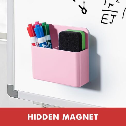 BEYGORM 2 Pack Plastics Magnetic Pen Holder for Refrigerator, Dry Erase Marker Holder for Whiteboard，Magnet School Locker Organizer Accessories, Pencil Cup, Pen Caddy, Classroom Organization(Pink) in Kuwait