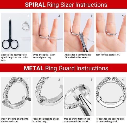 Omilly Ring Sizer for Loose Rings, 60-Pack with 16 Sizes & 3 Styles for Different Band Widths, Ring Size Adjuster Tightener Spacer Fitter for Any Ring Size, Adjustable Fit for Ring Widths 1-10mm in Saudi Arabia