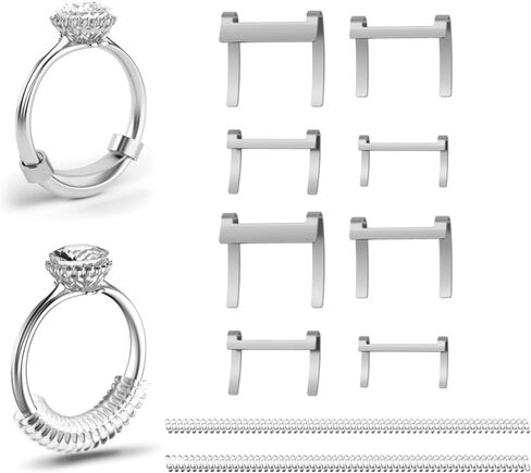 Omilly Ring Sizer for Loose Rings, 60-Pack with 16 Sizes & 3 Styles for Different Band Widths, Ring Size Adjuster Tightener Spacer Fitter for Any Ring Size, Adjustable Fit for Ring Widths 1-10mm in Saudi Arabia