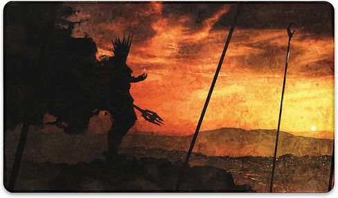 They Coming (Stitched) - MTG Playmat by Anato Finnstark, Lord of The Rings - Compatible with Magic The Gathering Playmat - Play MTG, YuGiOh, TCG - Original Play Mat Art Designs & Accessories in Saudi Arabia