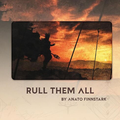 They Coming (Stitched) - MTG Playmat by Anato Finnstark, Lord of The Rings - Compatible with Magic The Gathering Playmat - Play MTG, YuGiOh, TCG - Original Play Mat Art Designs & Accessories in Saudi Arabia