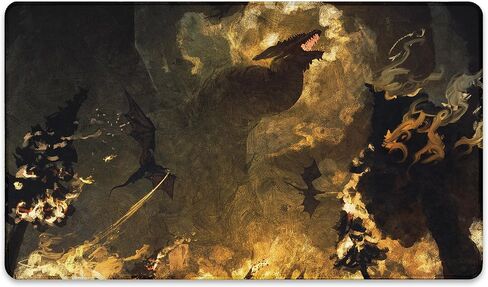 They Coming (Stitched) - MTG Playmat by Anato Finnstark, Lord of The Rings - Compatible with Magic The Gathering Playmat - Play MTG, YuGiOh, TCG - Original Play Mat Art Designs & Accessories in Saudi Arabia